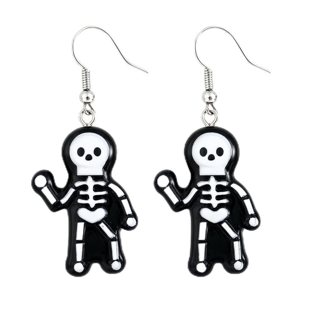 Punk Halloween Earrings for Women,Witch Skull Skeleton Dangle Earrings for Women,Scary Halloween Party Earring for Halloween Accessories