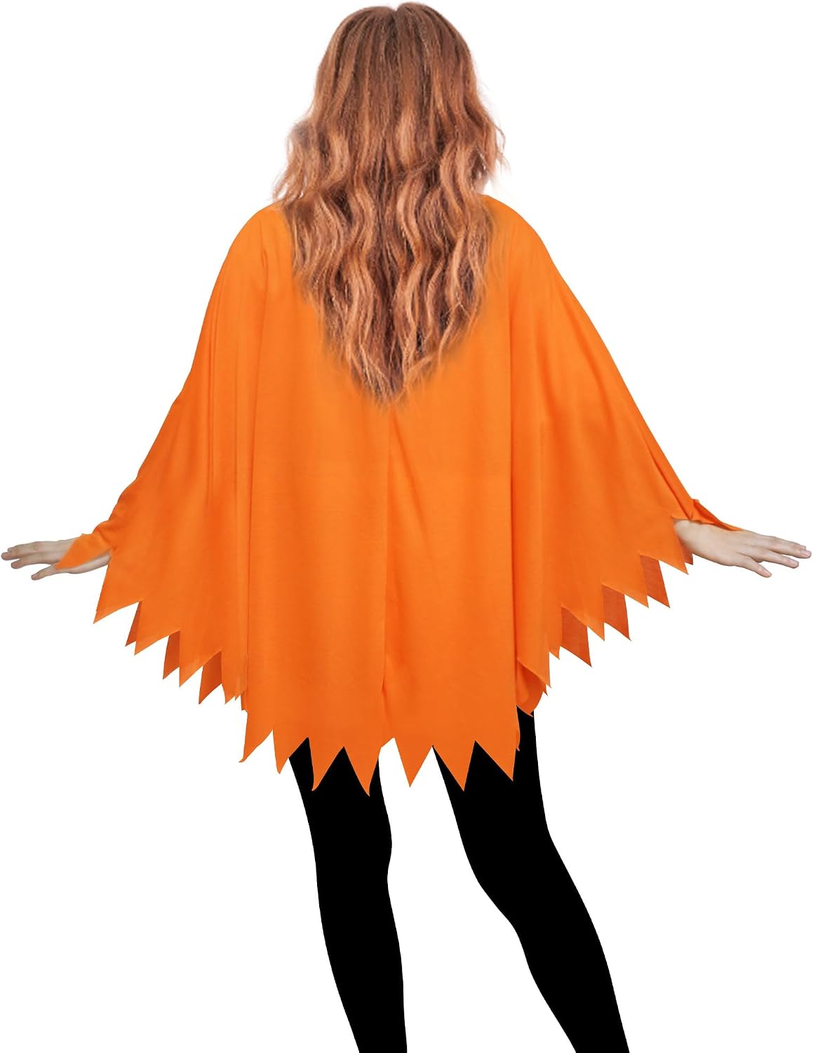 CONGRU Pumpkin Costume for Women Adult,Pumpkin Poncho Halloween Costume Set