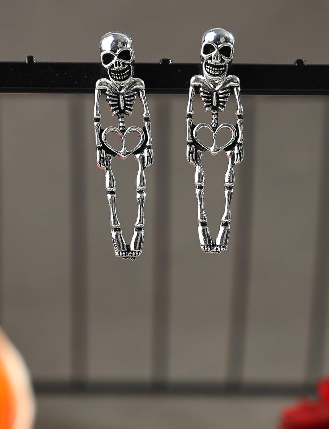 Punk Halloween Earrings for Women,Witch Skull Skeleton Dangle Earrings for Women,Scary Halloween Party Earring for Halloween Accessories