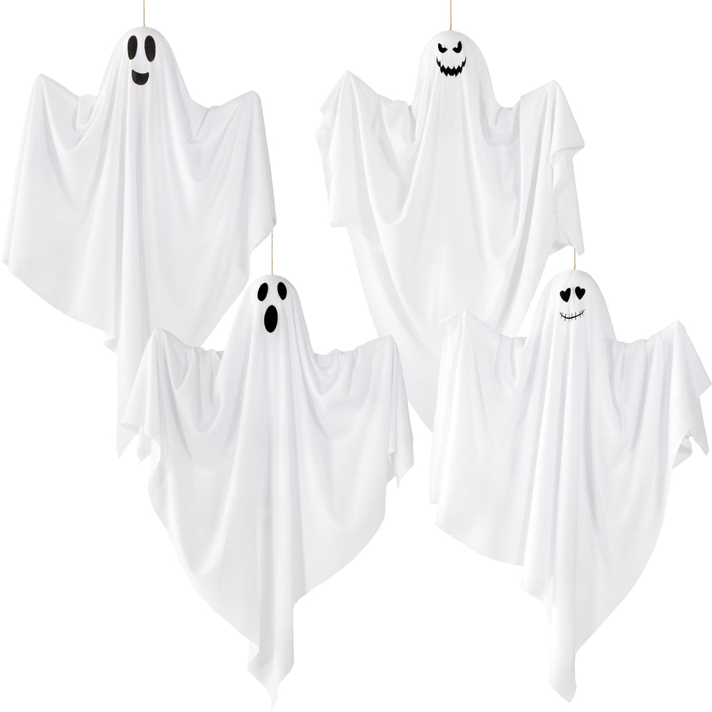 JOYIN 3 PCS Halloween Party Decorations 27.5" Hanging Ghosts, Cute Flying Ghosts for Front Yard Patio Lawn Garden Party Décor and Holiday Decorations