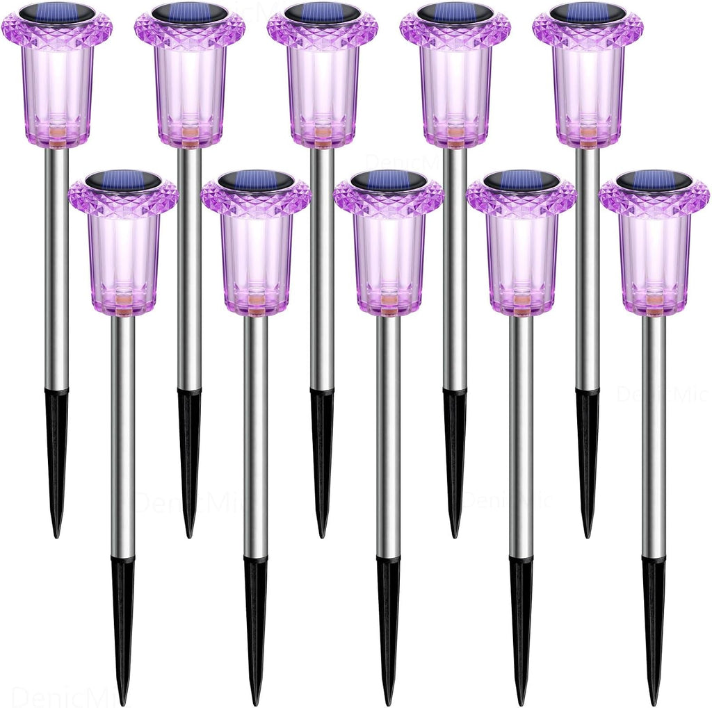 DenicMic Solar Halloween Lights Outdoor Waterproof 10 Pack Halloween Decor