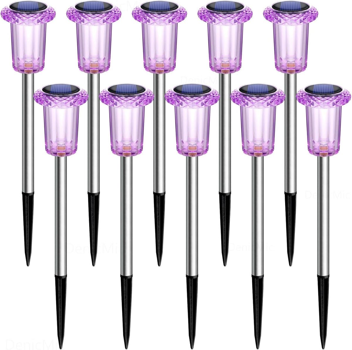 DenicMic Solar Halloween Lights Outdoor Waterproof 10 Pack Halloween Decor