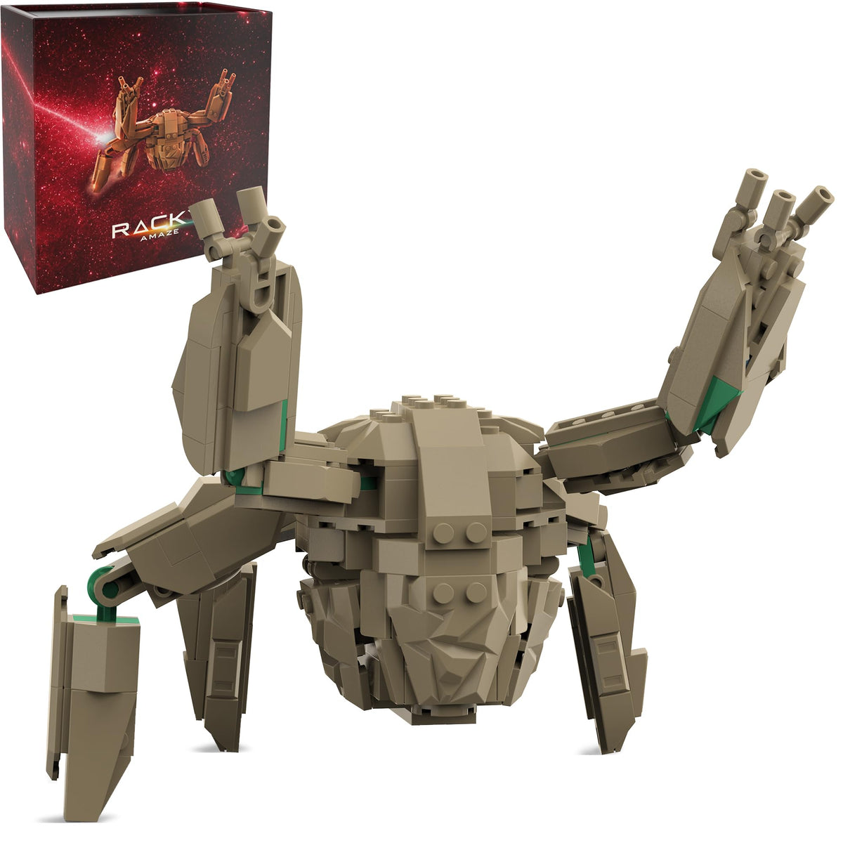 AMAZE Rocky Collectible Building Set, Sci-Fi Alien Figurine Toy, 335 Pieces