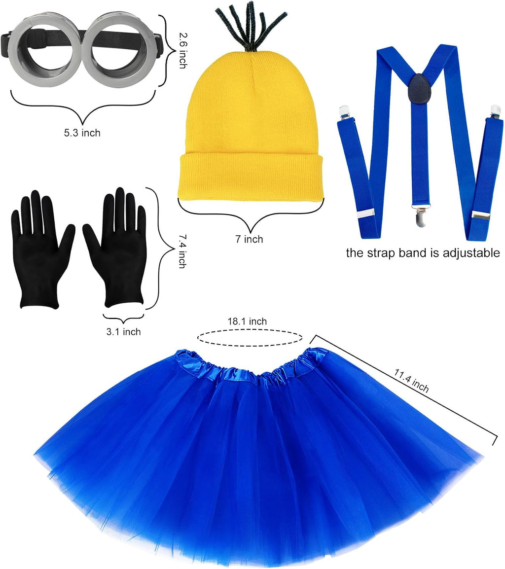 WISHTEN 5 PCS Halloween Costumes for Kids Girls,Halloween Cosplay Dress up