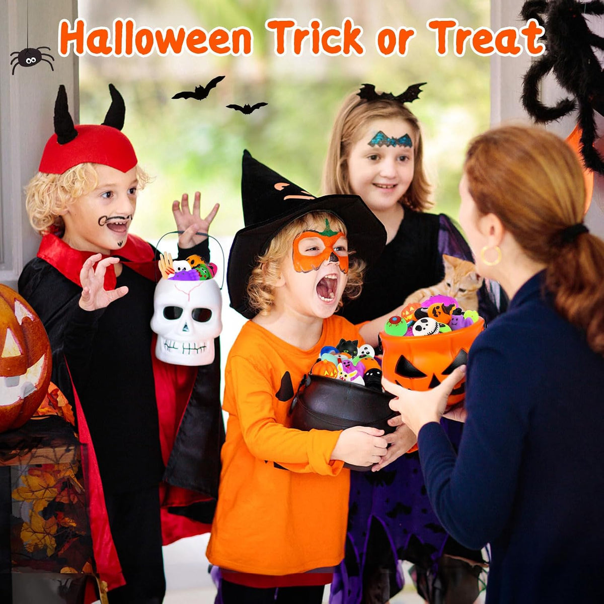 OCATO 30Pcs Halloween Mochi Squishy Toys, Halloween Party Favors for Kids