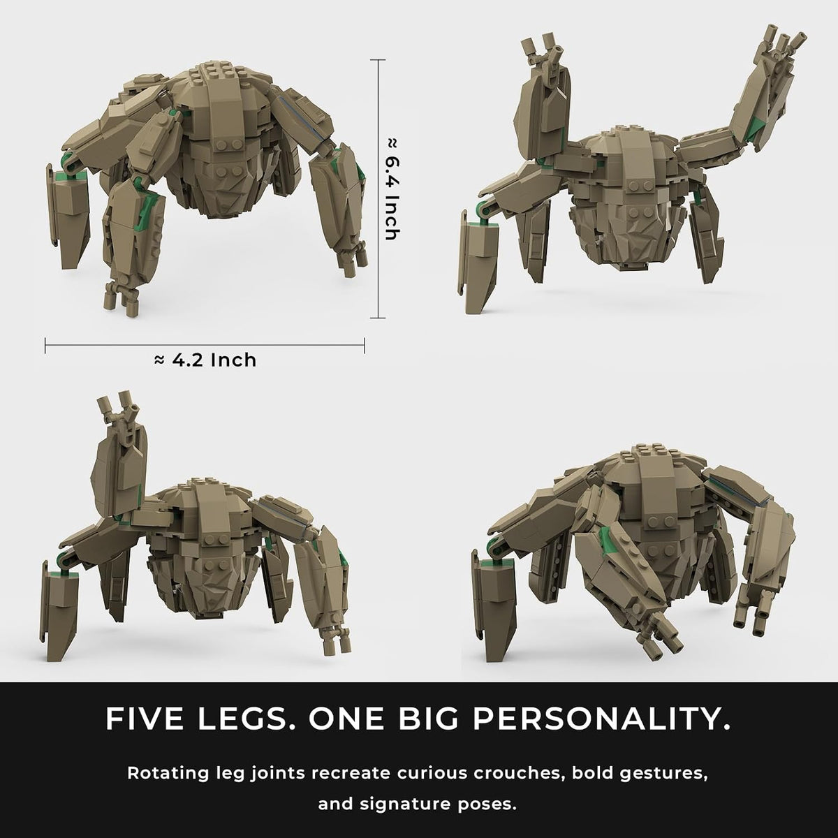 AMAZE Rocky Collectible Building Set, Sci-Fi Alien Figurine Toy, 335 Pieces