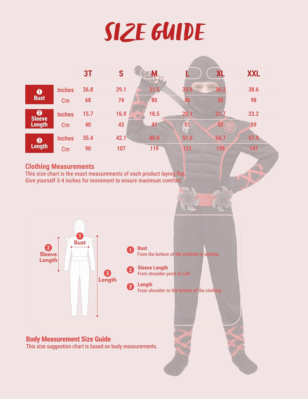 Spooktacular Creations Halloween Ninja Costume, Ninja Outfit Set for Kids, Halloween Costumes for Boys Dress Up Party