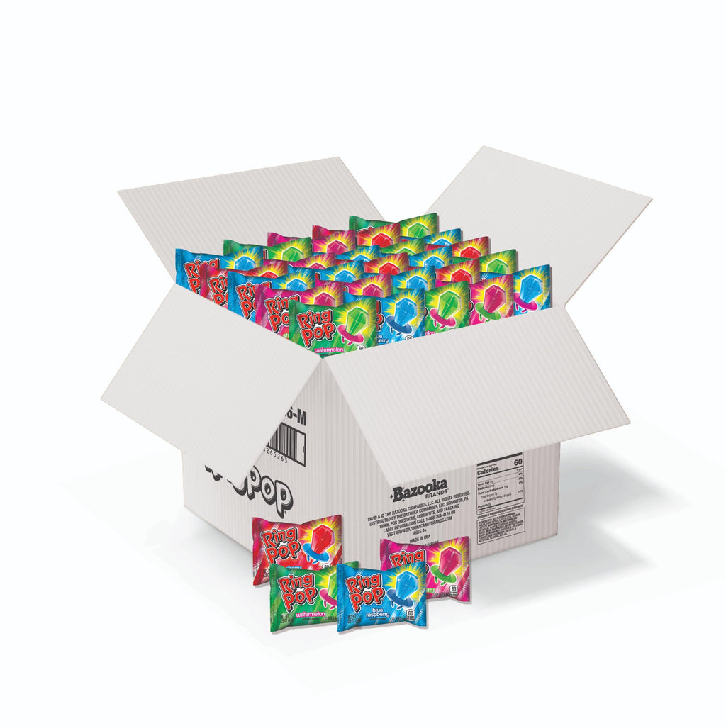 Ring Pop Halloween Candy Lollipops, 50 Count, Bulk Assorted Party Favors