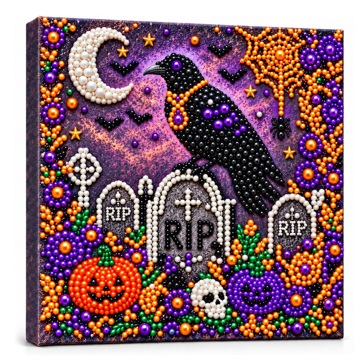 Diamond and Pearl Art Kits for Adults, Halloween Decorations, Framed Decor