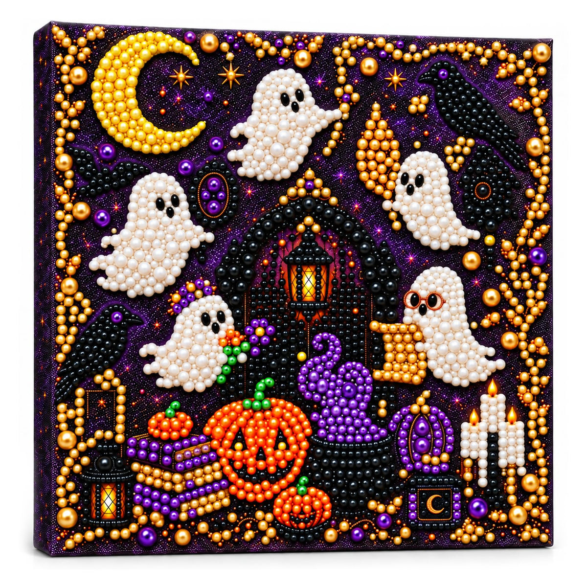Diamond and Pearl Art Kits for Adults, Halloween Decorations, Framed Decor