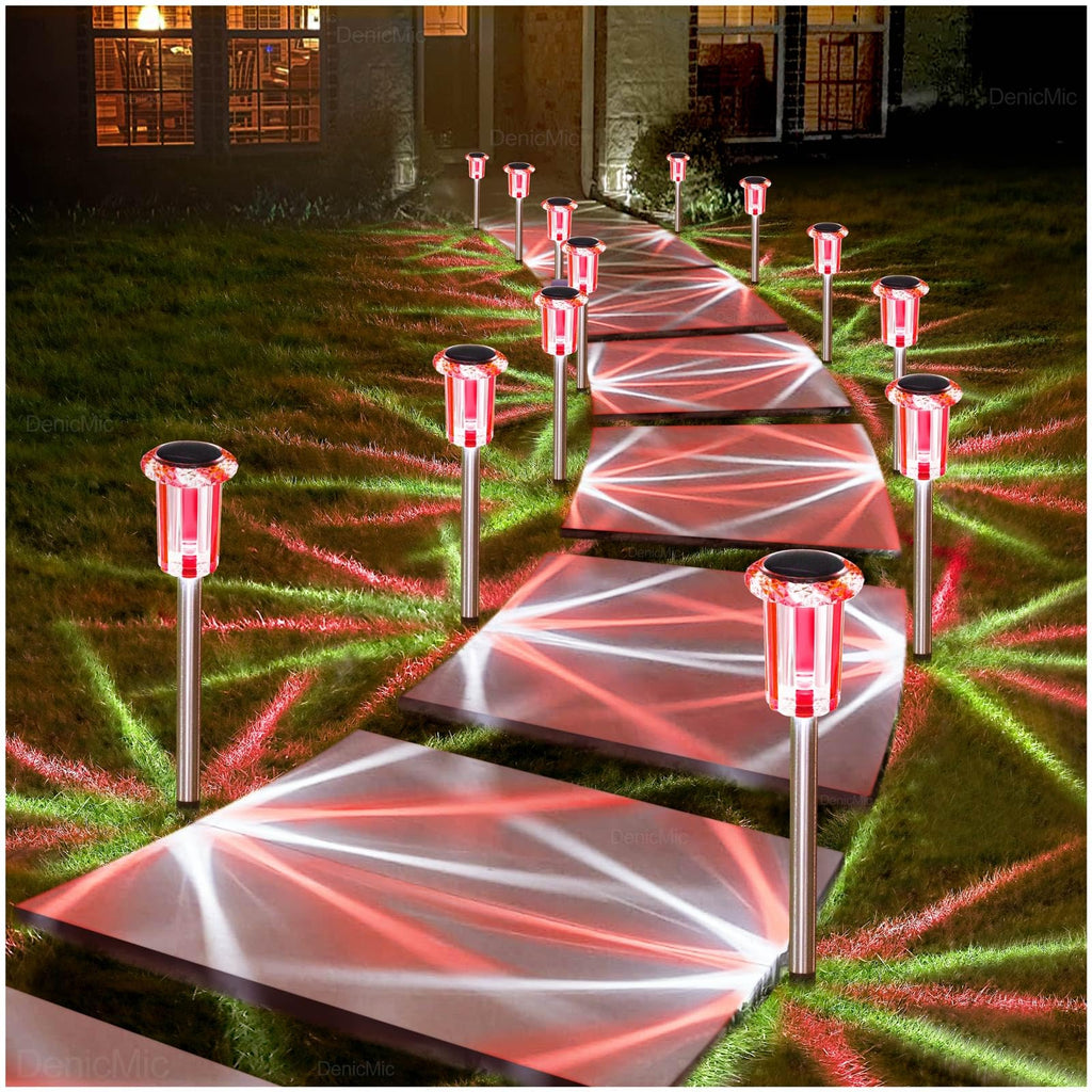 DenicMic Solar Halloween Lights Outdoor Waterproof 10 Pack Halloween Decor