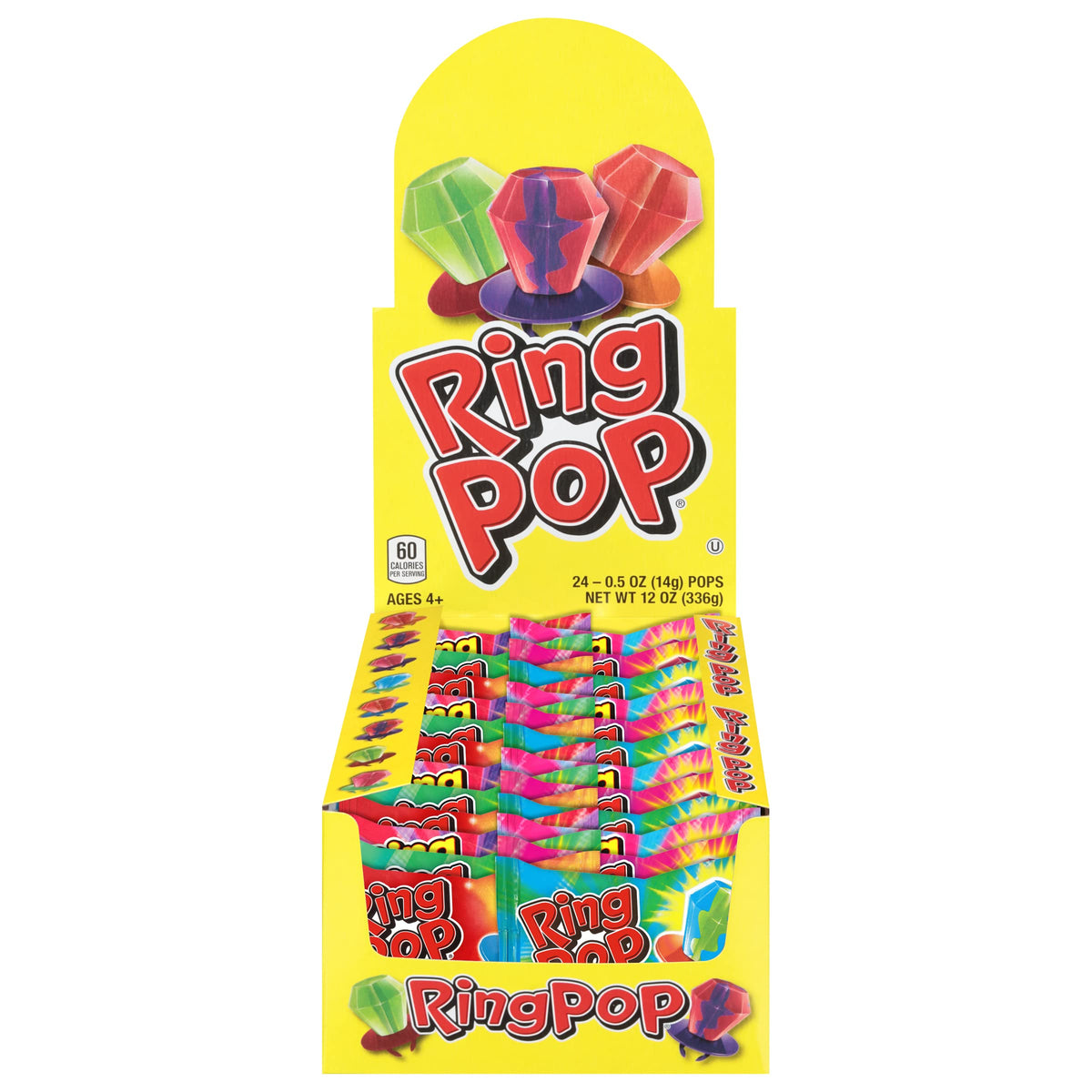 Ring Pop Halloween Candy Lollipops, 50 Count, Bulk Assorted Party Favors