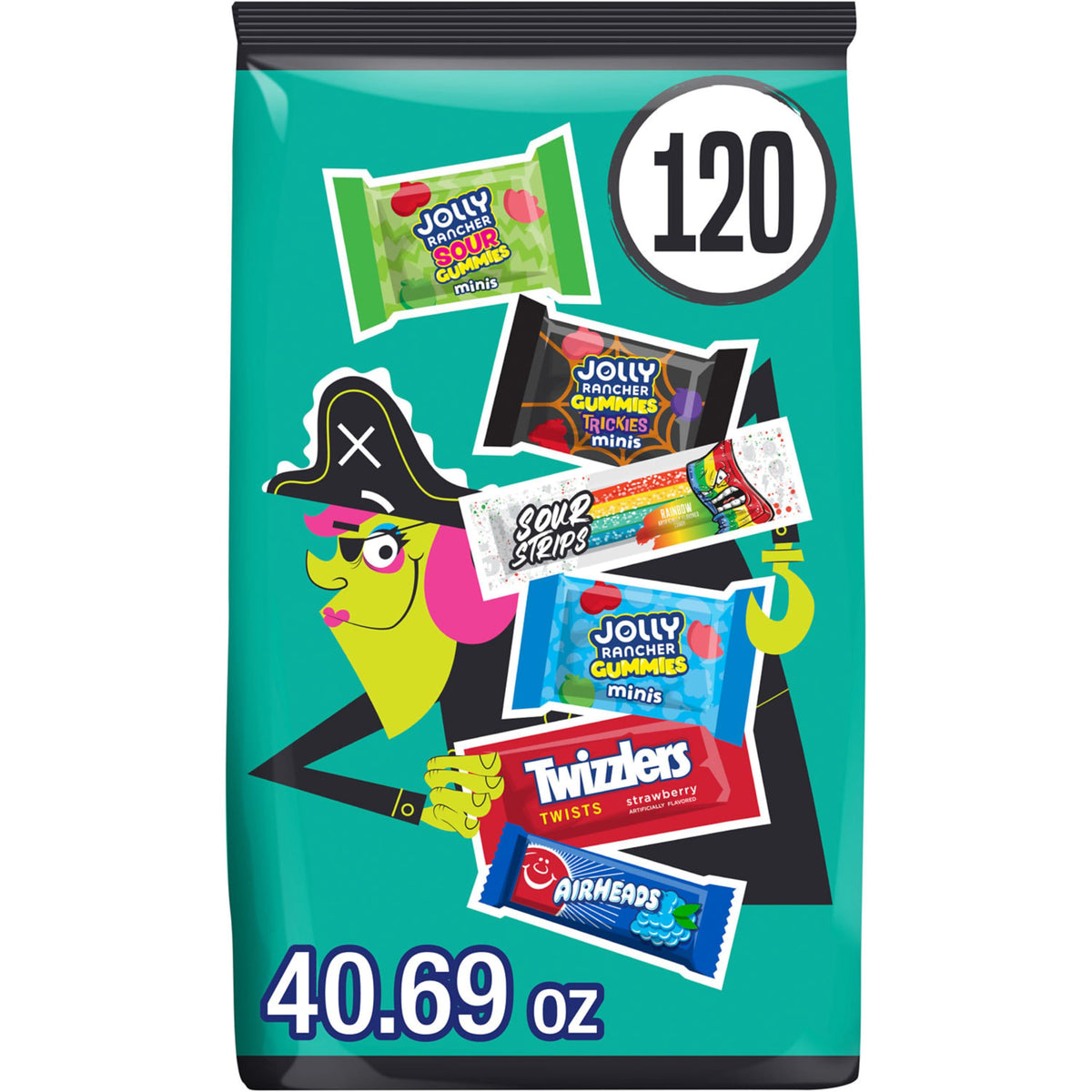 Hershey's Assorted Fruit Flavored Halloween Candy Bulk Pack, 24.39 oz