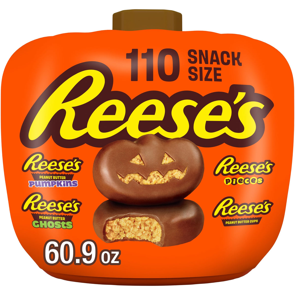 Reese's Assorted Peanut Butter Halloween Candy Bulk Variety Bag, 30.45 oz