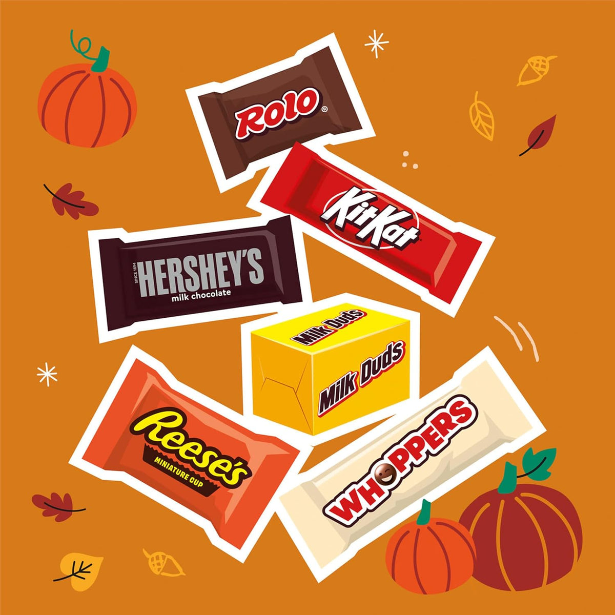 Hershey Miniatures Assorted Flavored, Halloween Candy Bulk Bag, 78.24 oz (275 Pieces)