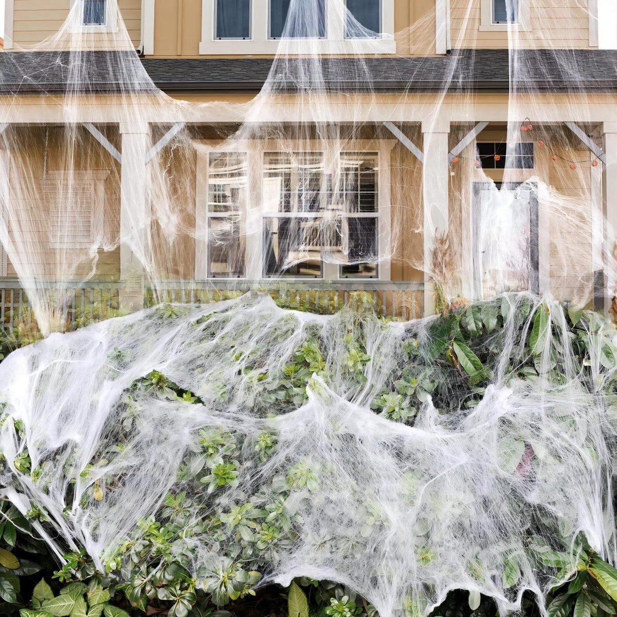 1000 sqft Spider Webs Halloween Decorations with 30 Fake Spiders