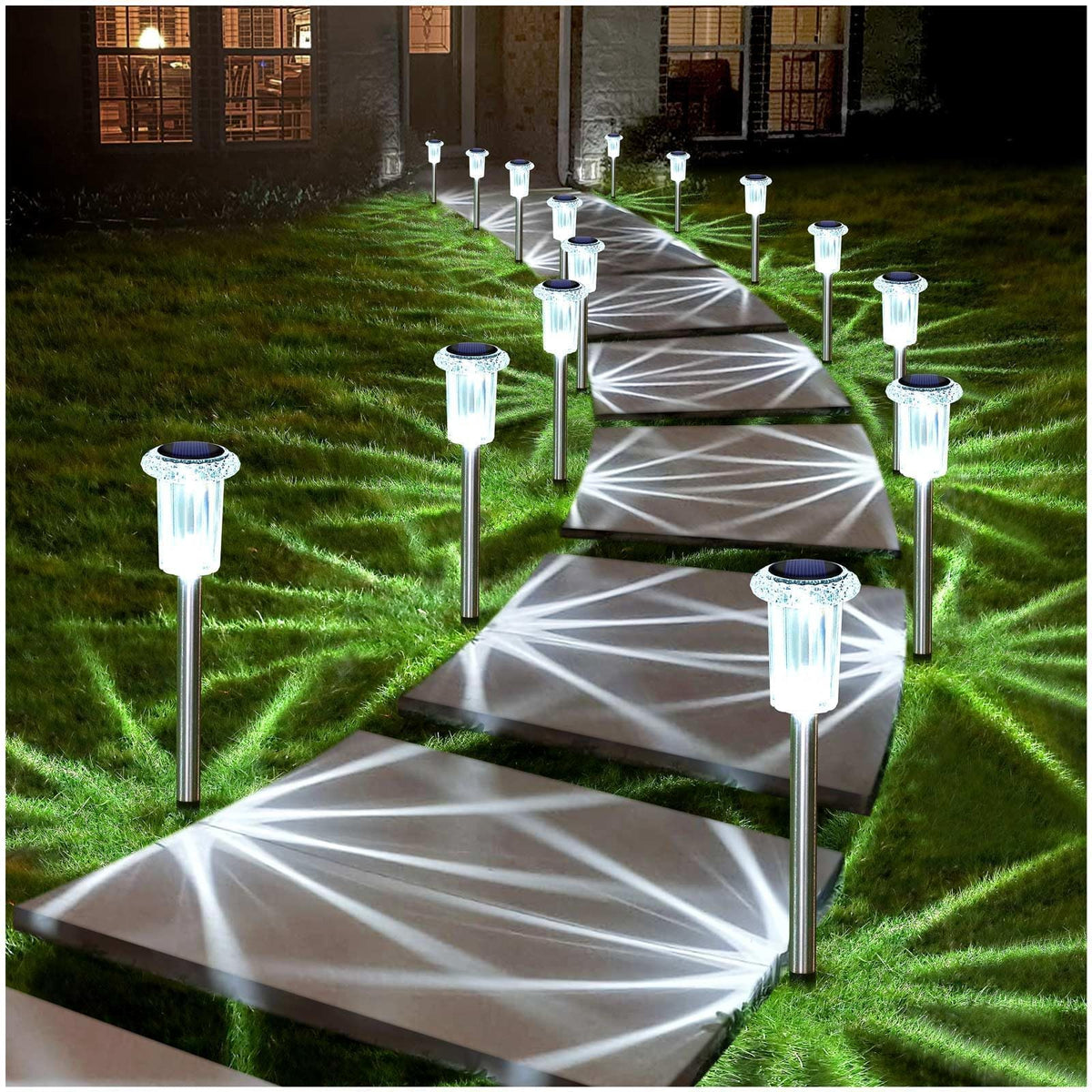 DenicMic Solar Halloween Lights Outdoor Waterproof 10 Pack Halloween Decor