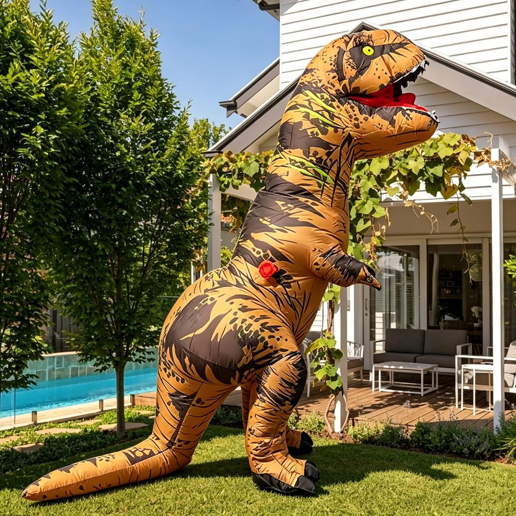 Inflatable Dinosaur Costume Adult,T-Rex Blow Up Cosplay Halloween