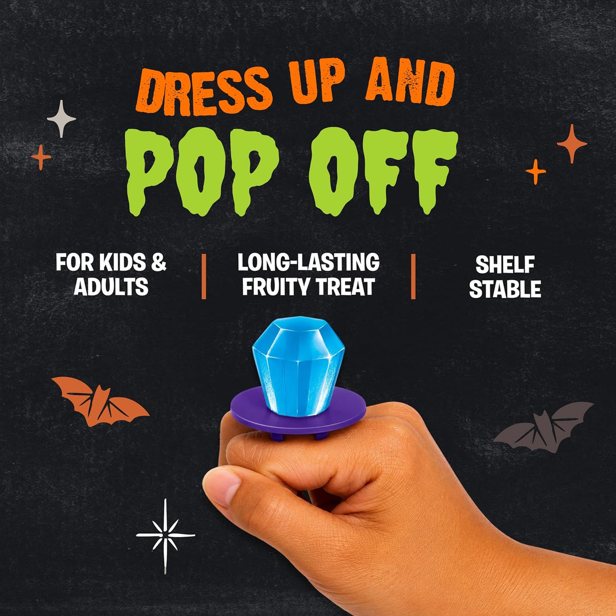 Ring Pop Halloween Candy Lollipops, 50 Count, Bulk Assorted Party Favors
