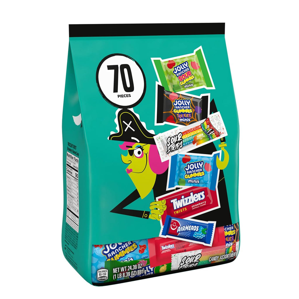 Hershey's Assorted Fruit Flavored Halloween Candy Bulk Pack, 24.39 oz