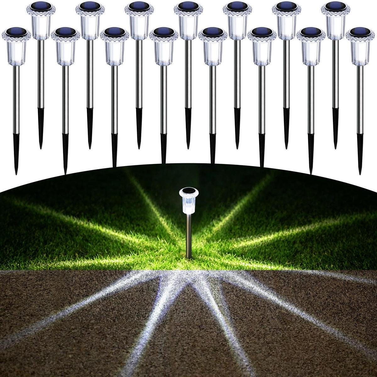 DenicMic Solar Halloween Lights Outdoor Waterproof 10 Pack Halloween Decor
