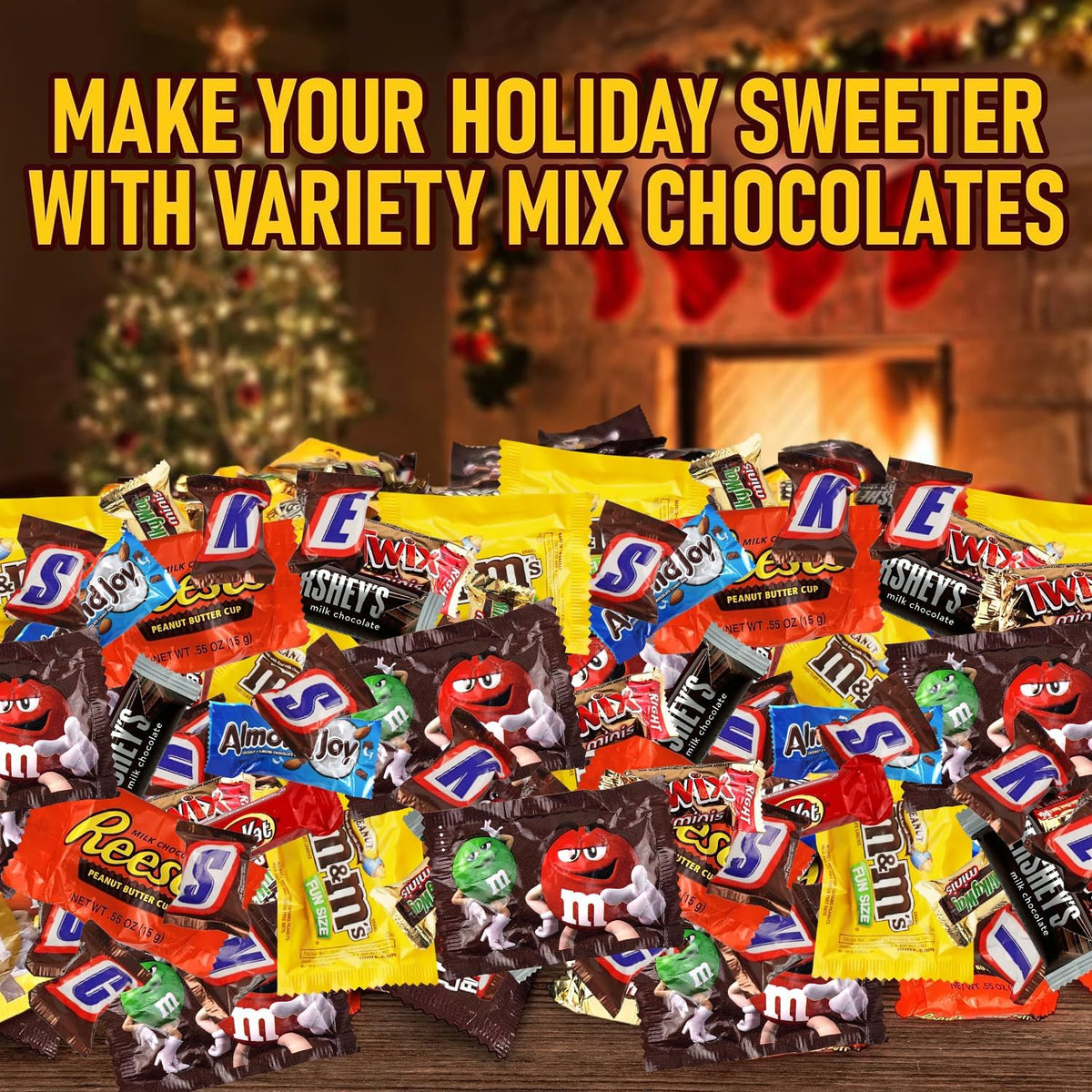 Halloween Chocolate Candy Variety Pack 5 lb, 225 Ct, Fun Size Mix
