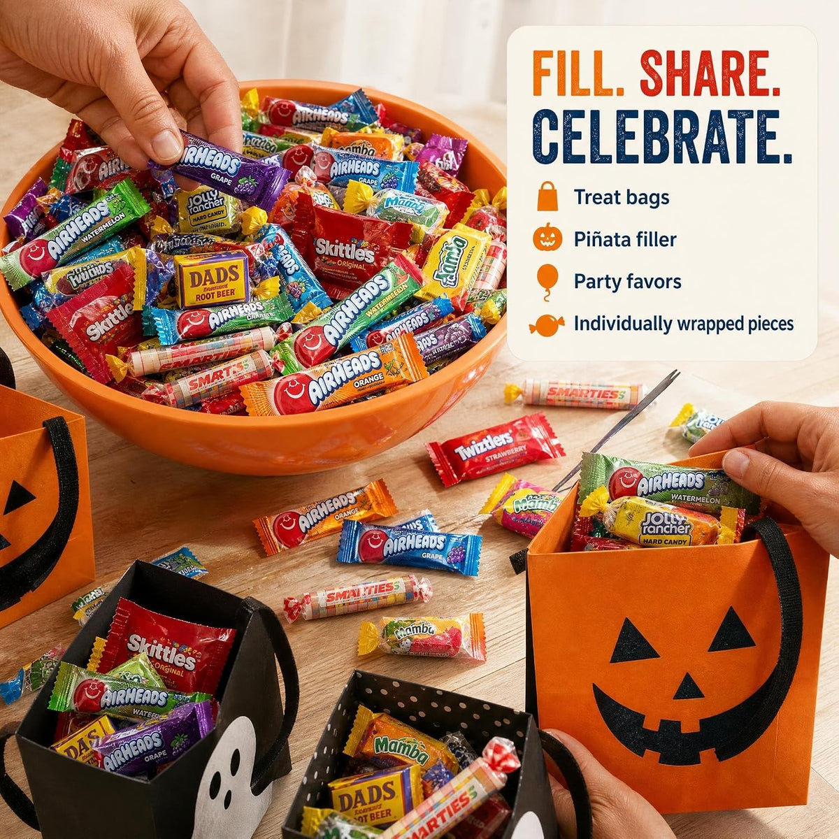 Ultimate Assorted Candy Party Mix - 2 LB Bag - Mega Variety Bulk Assortment - Individually Wrapped Candy - Queen Jax - Variety Pack