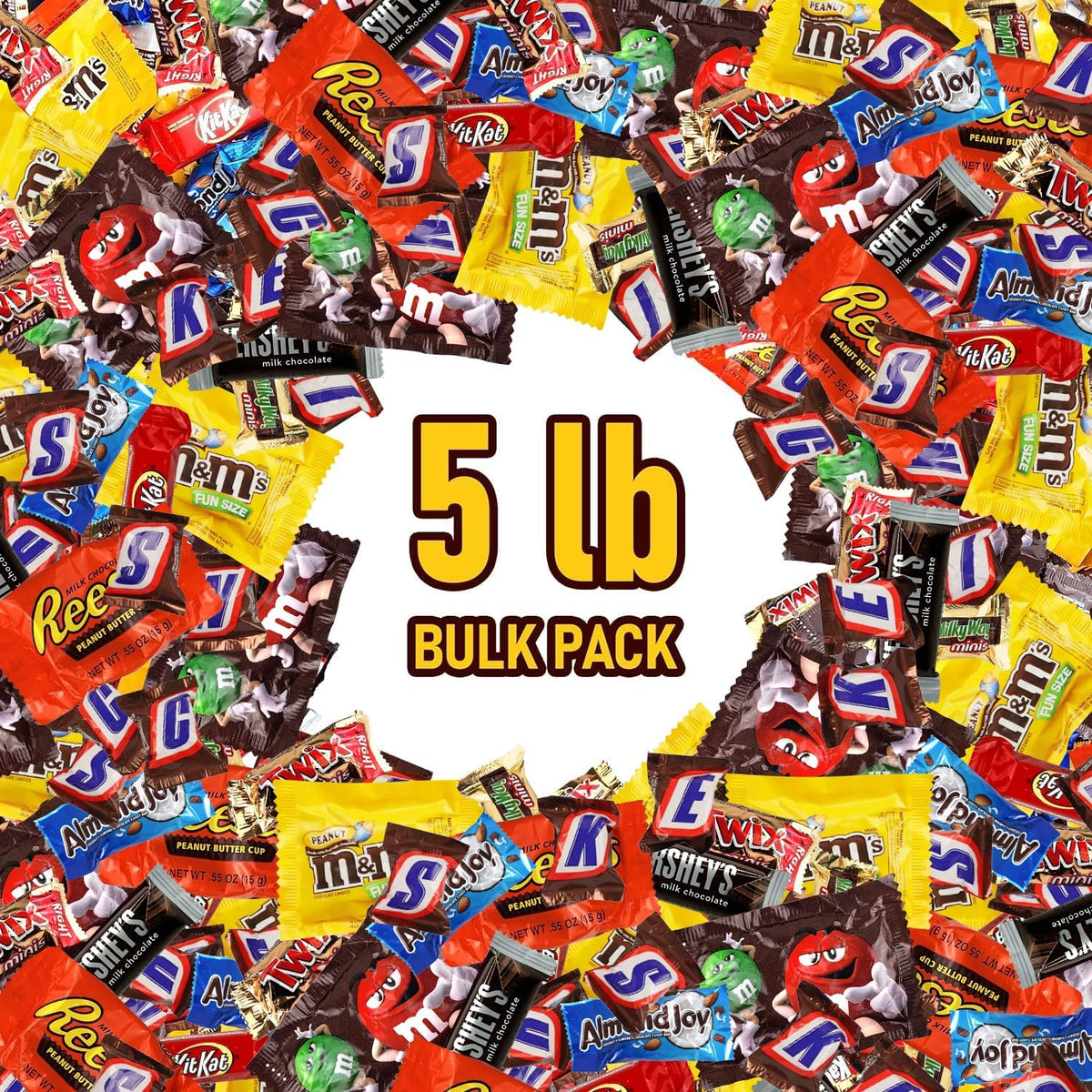 Halloween Chocolate Candy Variety Pack 5 lb, 225 Ct, Fun Size Mix