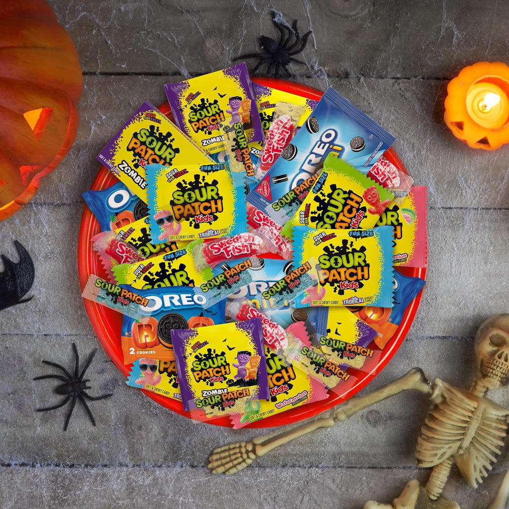 SOUR PATCH KIDS, SWEDISH FISH Soft & Chewy Candy Variety Pack, 80 ct